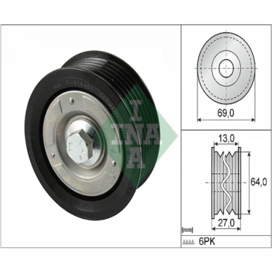 V KAYIS GERGI RULMANI 5751.F0/9658142480/9678325280/6C1Q 19A216 AB TRANSIT V-347/48/BOXER III 2.2 TDCI/HDI 06-