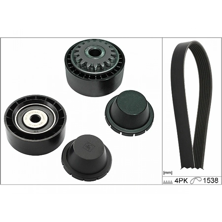 V KAYIS SETI (KAYIS+KASNAK+RULMAN) 4 KANALLI CLIO KANGOO D4F 1.2 16V 97-
