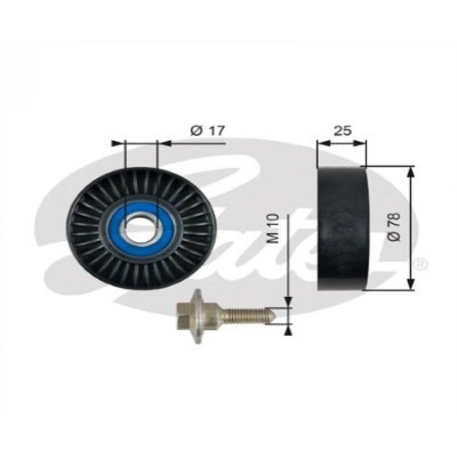 V.KAYISI GERGI RULMANI PLASTIK CITROEN C5 I (DC) 1.8 16v 17X78X25 2001-2004