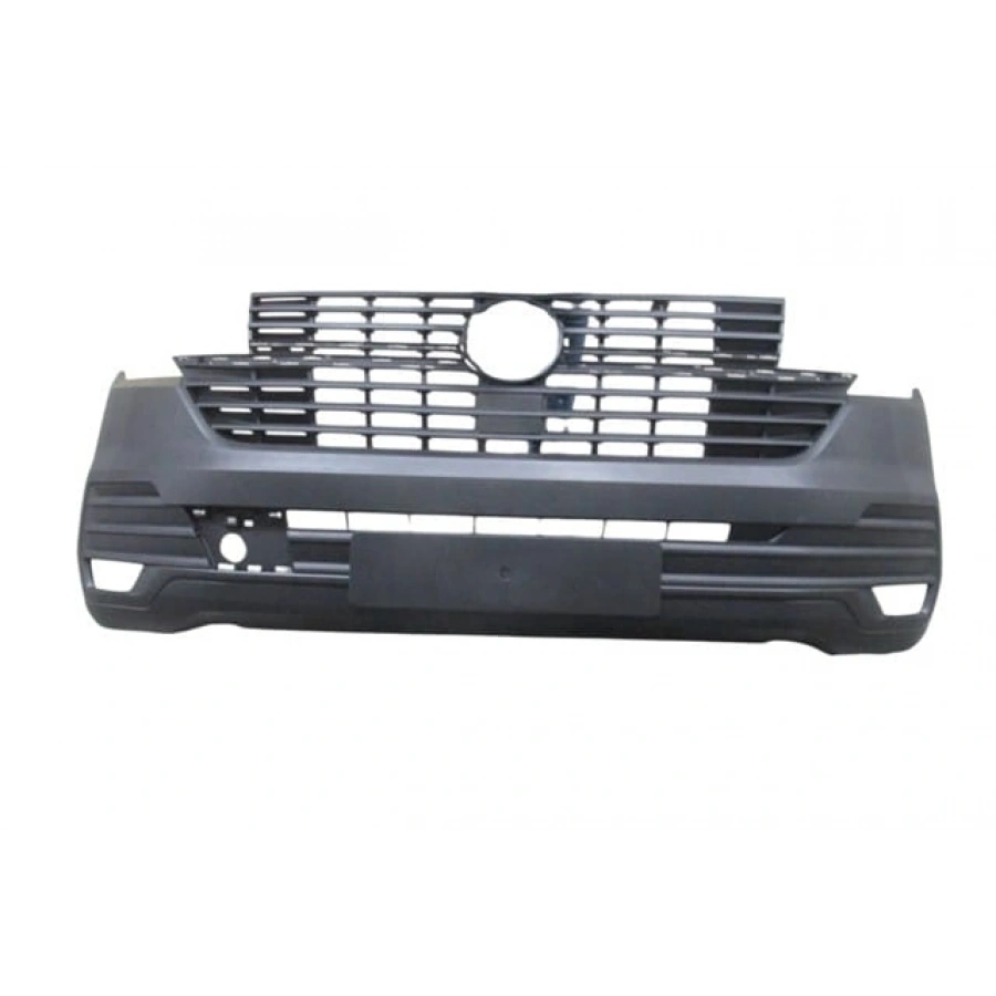 VOLKSWAGEN TRANSPORTER- T7.5- 19/24; ÖN TAMPON SİYAH PANJURLU/SENSÖR DELİKSİZ (PANELVAN)(TYG)