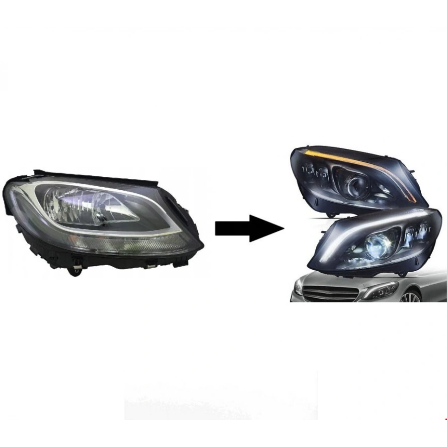W205 2014- HALOJEN İÇİN 2019- LED FAR DÖNÜŞÜM SETİ