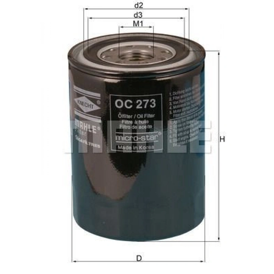 YAĞ FİLTRESİ L200 2.5 DI D 167HP 10 07- KAMPANYALI