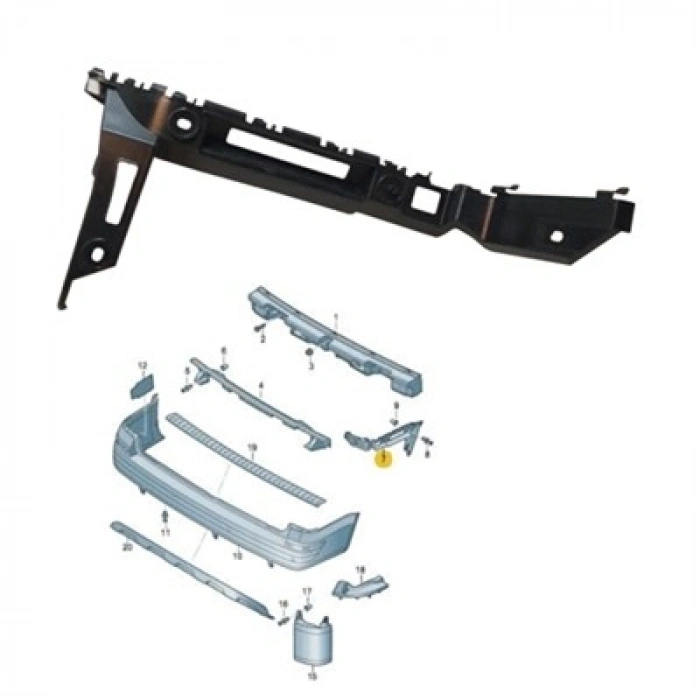 ARKA TAMPON BRAKETI SAG TRANSPORTER T7 2015>> GKL 292820