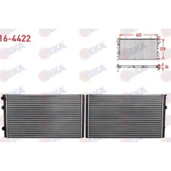 SU RADYATÖRÜ (KLİMALI) VEKA 16-4422 CADDY 96-03 POLO 95-02 IBIZA CORDOBA FABİA AEE - AHW - AFH - AFK - AUA