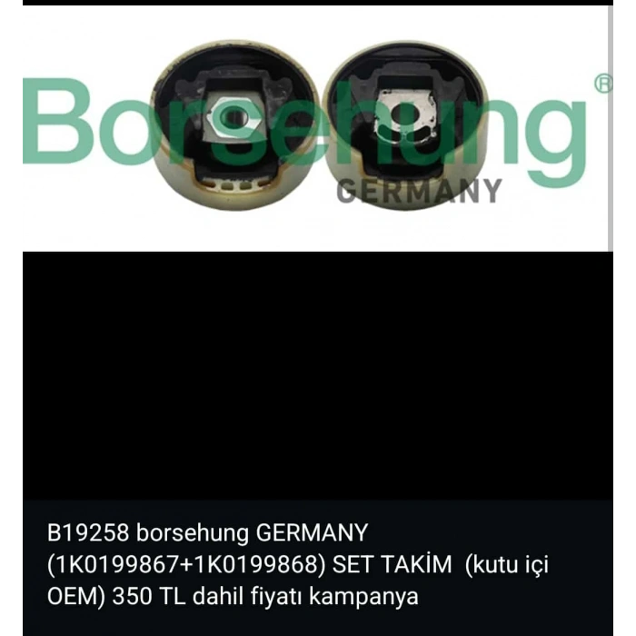 TRAVERS TAKOZU ALT ÜST SET KUTU İÇİ ORJİNAL GOLF 5 / GOLF 6 / JETTA / PASSAT / CADDY / A3 / LEON