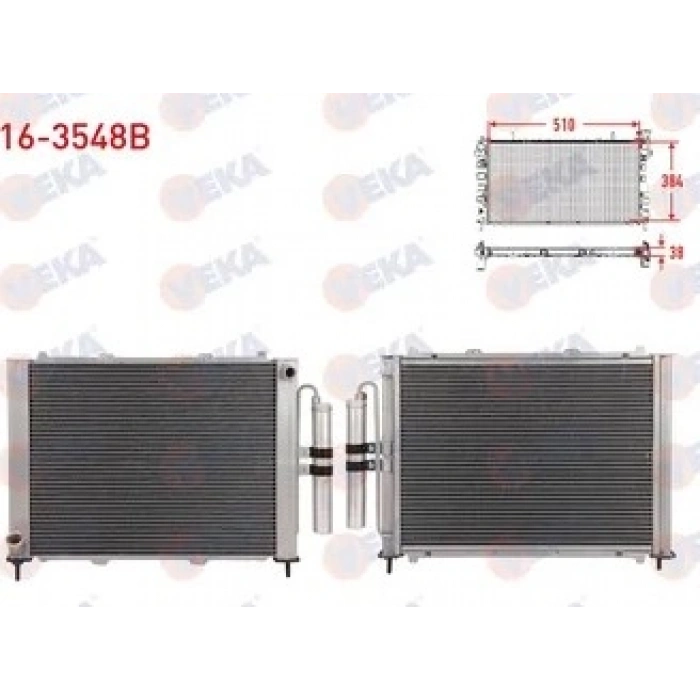 SU RADYATÖRÜ + KLİMA VEKA 16-3548B BRAZİNG TUPLU RENAULT KANGOO (KC0/1) 1.5 DCI M-T AC+ 1998-2008