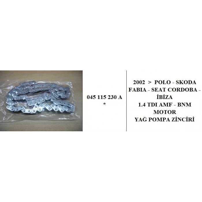 YAĞ POMPA ZİNCİRİ POLO-CORDOBA-İBİZA-FABİA AMF-BNV-BNM 1,4 TDİ 99-10