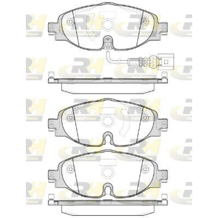 FREN BALATASI ÖN FİŞLİ VAG GOLF 7, AUDI A3, LEON OCTAVİA 12> ROADHOUSE (ROTAŞ) 21515.01 T1