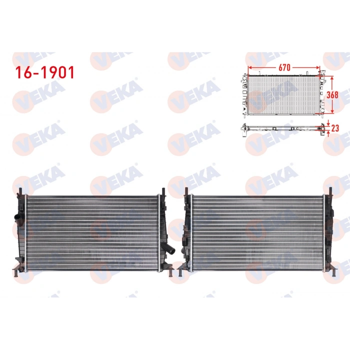 SU RADYATORU MEKANIK FORD FOCUS II (DA) 1.4i A-T/M-T AC+/- 2004-2011 VEKA 16-1901