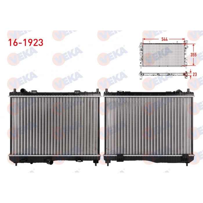 SU RADYATORU MEKANIK FORD FIESTA VII 1.4 M-T AC+/- 2012- VEKA 16-1923
