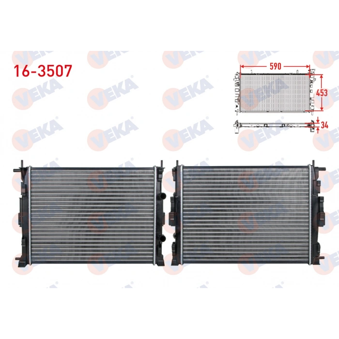 SU RADYATORU MEKANIK RENAULT MEGANE II (BM0/1,CM0/1) 1.5 DCI A-T/M-T 2002-2008 VEKA 16-3507 T1