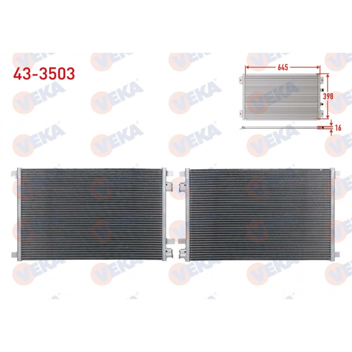 KLIMA RADYATORU RENAULT MEGANE II (BM0/1,CM0/1) 1.5 DCI A-T/M-T 2002-2008 VEKA 43-3503 T1