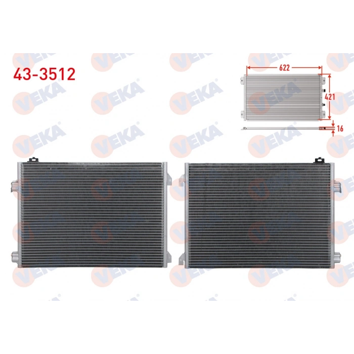 KLIMA RADYATORU RENAULT THALIA II 1.5 DCI 2008-2014 VEKA 43-3512 T1
