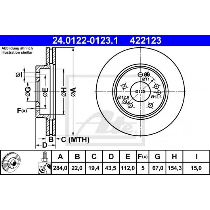 FREN DİSKİ ÖN MERCEDES W124 93>95 HAVALI 284MM - (R1)