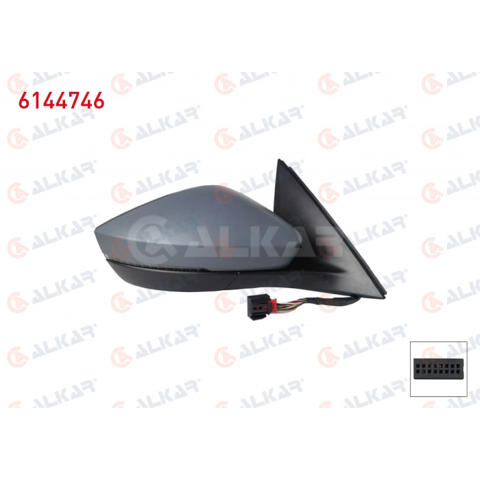 DIS DIKIZ AYNASI SAG ELEKTRIKLI ISITMALI ASTARLI OTOMATIK KATLANIR SINYALLI LED 8 PIN SKODA SCALA/KAMIQ 2019- (A1)