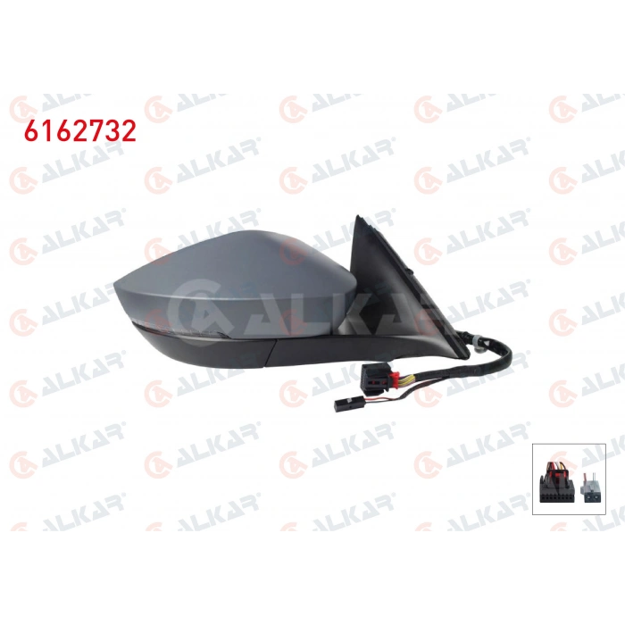 DIS DIKIZ AYNASI SAG ELEKTRIKLI ISITMALI ASTARLI OTOMATIK KATLANIR SINYALLI LEDLI KOR NOKTALI 8+2 PIN SKODA OCTAVIA IV 2020- (A1)