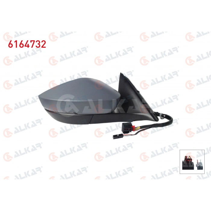 DIS DIKIZ AYNASI SAG ELEKTRIKLI ISITMALI ASTARLI OTOMATIK KATLANIR SINYALLI ALT AYDINLATMALI HAFIZALI LEDLI KOR NOKTALI 13+2 PIN SKODA OCTAVIA IV 2020- (A1)