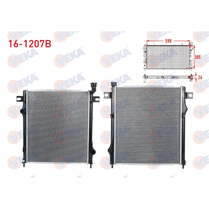 SU RADYATORU BRAZING JEEP CHEROKEE 3.7 V6 4X4 A-T/M-T 2008-