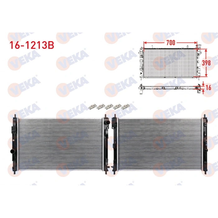 SU RADYATORU BRAZING CHRYSLER SEBRING 2007-2010 / JEEP COMPAS, PATRIOT 2006- / DODGE CALIBER, AVENGER 2006-2011 / 2.0 CRDi, 2.0, 2.4 A-T/M-T
