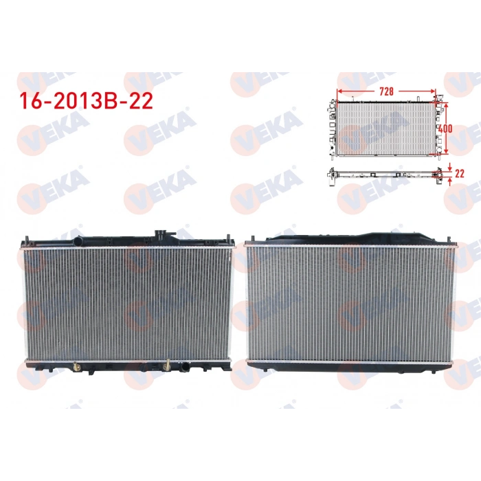SU RADYATORU BRAZING KALINLIK 22mm HONDA CR-V I 2.0I 16V A/T 1995-2002