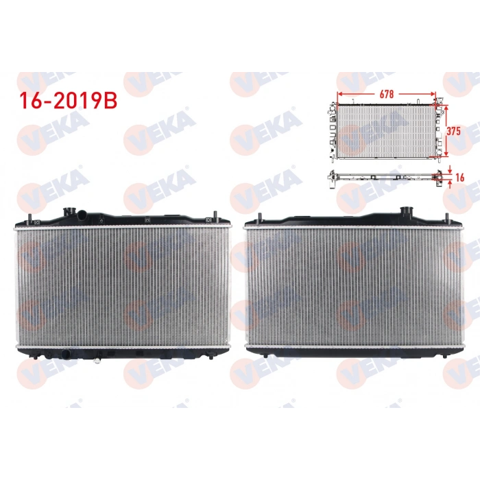SU RADYATORU BRAZING HONDA CIVIC IX 1.6i M-T AC+/- 2012- / CIVIC VIII 1.8i M-T AC+/- 2005-2012