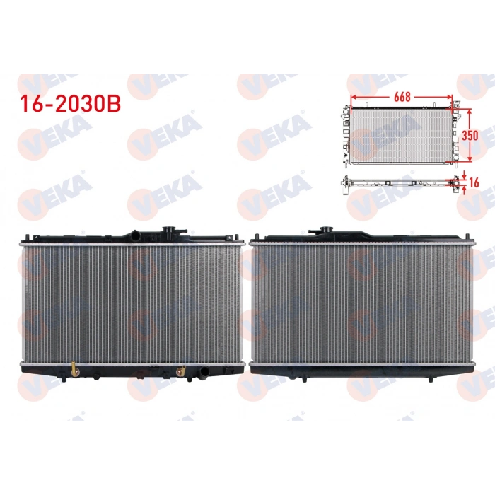 SU RADYATORU BRAZING HONDA ACCORD VI (CG,CK) 1.8i A-T/M-T - 2.0i 16v A-T/M-T 1997-2003