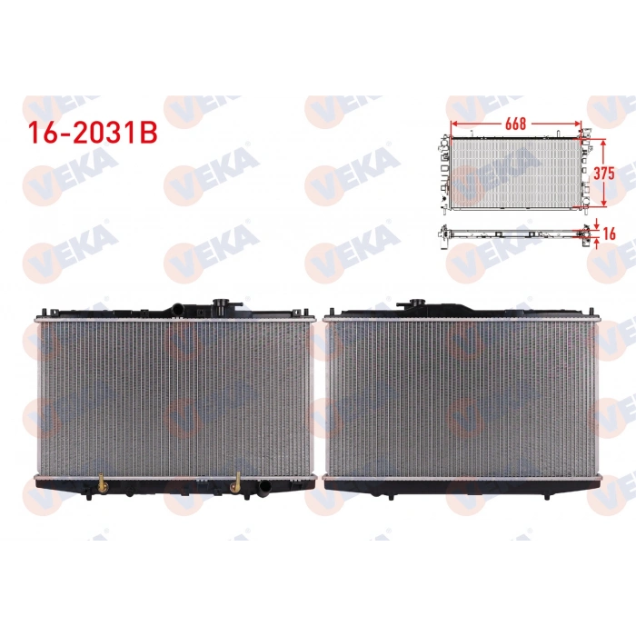 SU RADYATORU BRAZING HONDA ACCORD VI (CG,CK) 2.0i 16v A-T/M-T 1997-2003