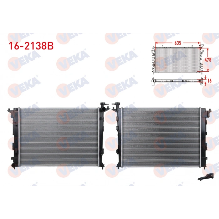 SU RADYATORU BRAZING HYUNDAI IX35 (LM) 1.6 GDI M-T AC+/- 2010-
