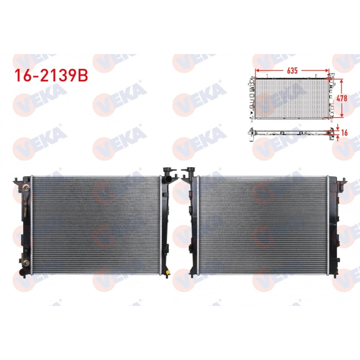 SU RADYATORU BRAZING HYUNDAI IX35 (LM) 1.6 GDI A-T AC+/- 2010-