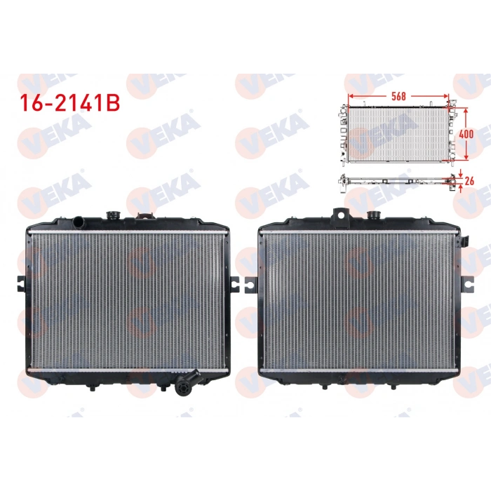 SU RADYATORU BRAZING 26mm HYUNDAI H100 2.5 D (KAMYONET+MINIBUS) 1997-2004