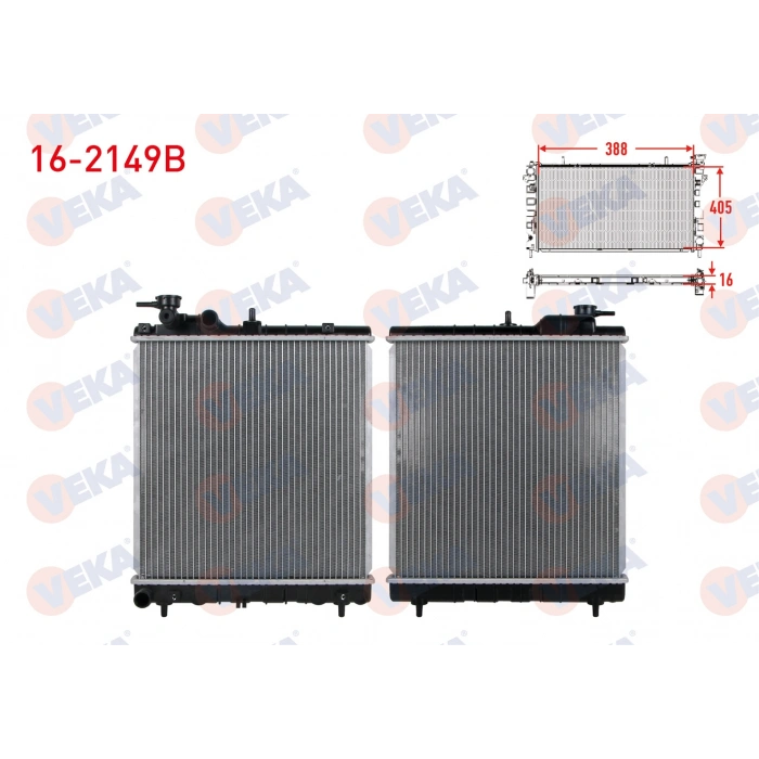 SU RADYATORU BRAZING HYUNDAI ATOS (MX) 1.1i M-T/A-T AC+/-2003-2008
