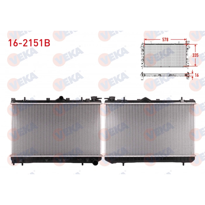SU RADYATORU BRAZING HYUNDAI EXCEL 1.3i M-T AC+/- 1990-1995