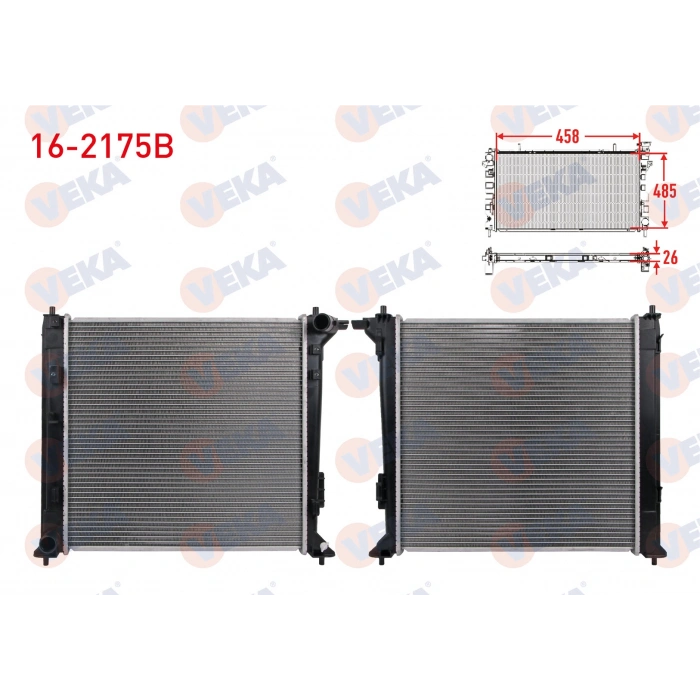 SU RADYATORU BRAZING HYUNDAI TUCSON (TL, TLE) 1.6 CRDI 2018- / KIA SPORTAGE IV (QL, QLE) 1.6 CRDI 2018-