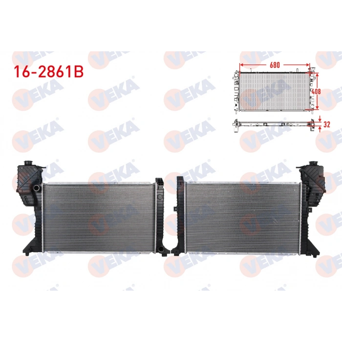 SU RADYATORU BRAZING MERCEDES SPRINTER (901,902) 212 D M-T 1995-2006/ (903) 308 D - 312 D M-T 1995-2006/ (904) 408 D - 410 D - 412 D M-T 1995-2006