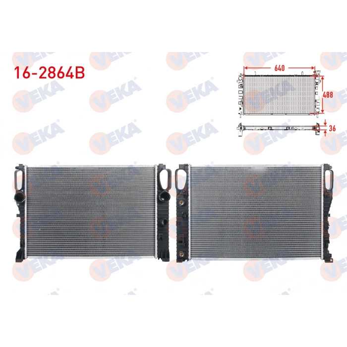 SU RADYATORU BRAZING KALINLIK 36mm MERCEDES CLS (C219) CLS 350 CDI - CLS 500 A-T/M-T 2004-2011/ E SERISI (W211) E 280 CDI - E 320 CDI A-T/M-T 2002-2008