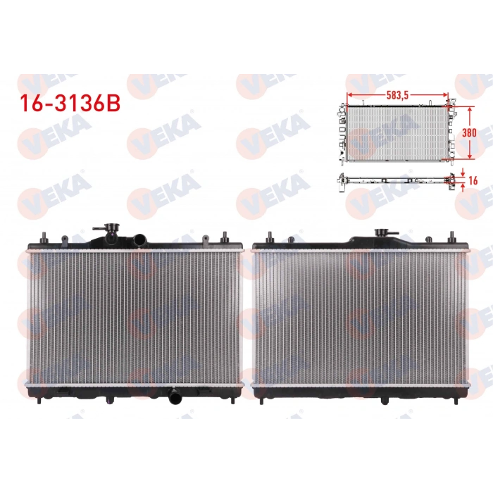 SU RADYATORU BRAZING NISSAN JUKE 1.6 M-T AC+/- 2010-