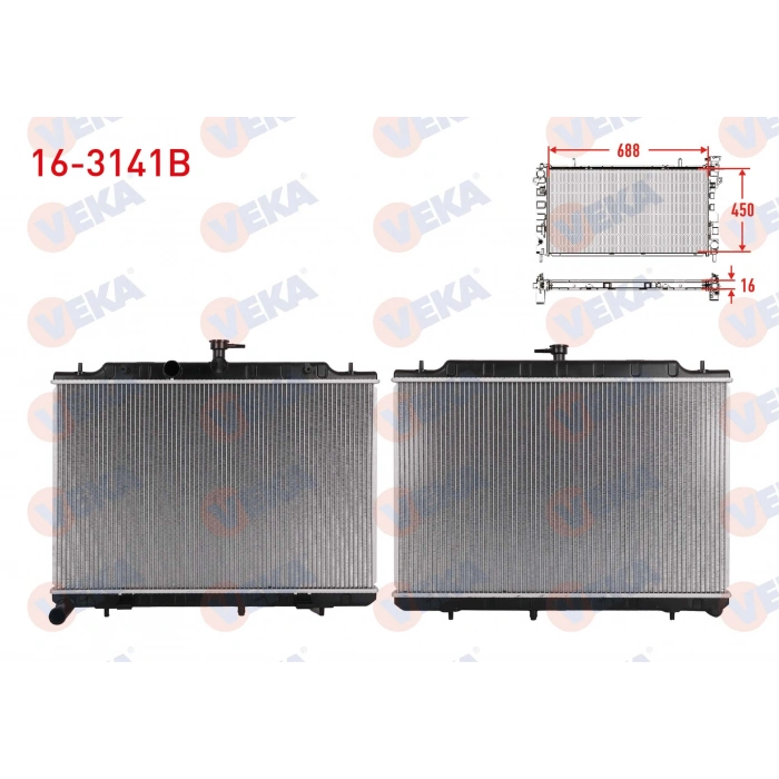 SU RADYATORU BRAZING NISSAN X-TRAIL (T31) 2.0 DCI M-T/A-T AC+/- 2007-2013