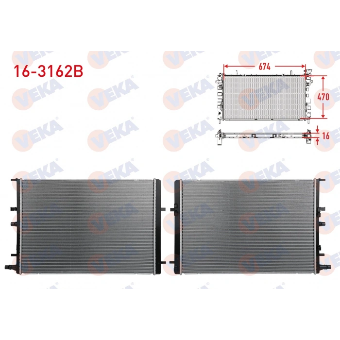 SU RADYATORU BRAZING NISSAN QASHQAI 1.5 DCi 2018- / RENAULT KADJAR 1.5 BlueDCi 2018-