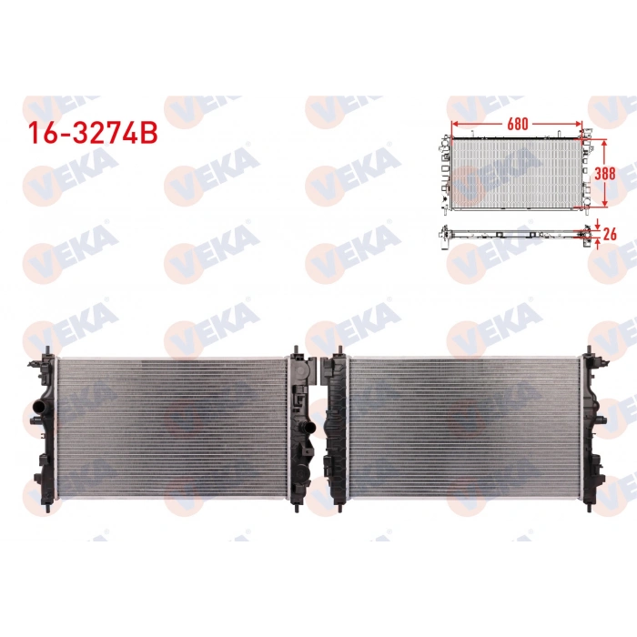 SU RADYATORU BRAZING OPEL ASTRA J 1.6 CDTI M-T AC+/- 2009-2016