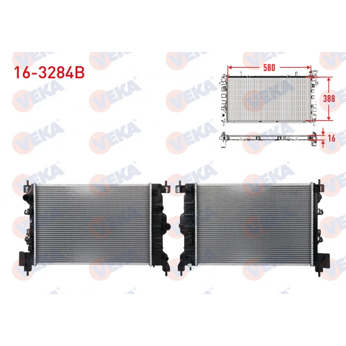 SU RADYATORU BRAZING OPEL MOKKA 1.6, 1.8 2012- / CHEVROLET AVEO 1.6, 1.8 2011-