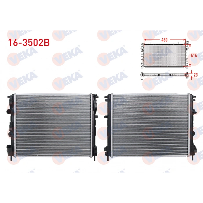 SU RADYATORU BRAZING M-T RENAULT CLIO II 1.5 DCI - 1.4 - 1.6 1998-2005 / KANGOO 1.5 DCI 1998-2008 / SYMBOL II 1.5 DCI 2008-2012 / DACIA LOGAN 1.5 DCI - 1.4 2004-2012 / SANDERO 1.5 DCI - 1.4 2008-2013