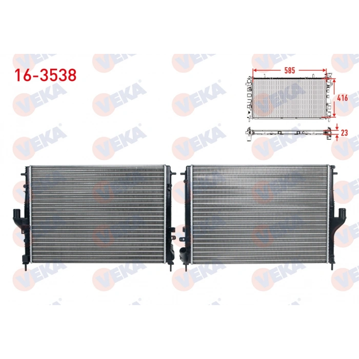 SU RADYATORU MEKANIK DACIA DUSTER 1.5 DCI (K9K 796) M-T AC+/- 85 HP 2010-