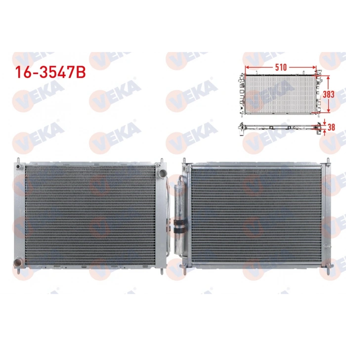 SU RADYATORU BRAZING+KLIMA RADYATOR TUPLU RENAULT CLIO III (BR0/1,CR0/1) 1.5 DCI M-T AC+ 2005-2012