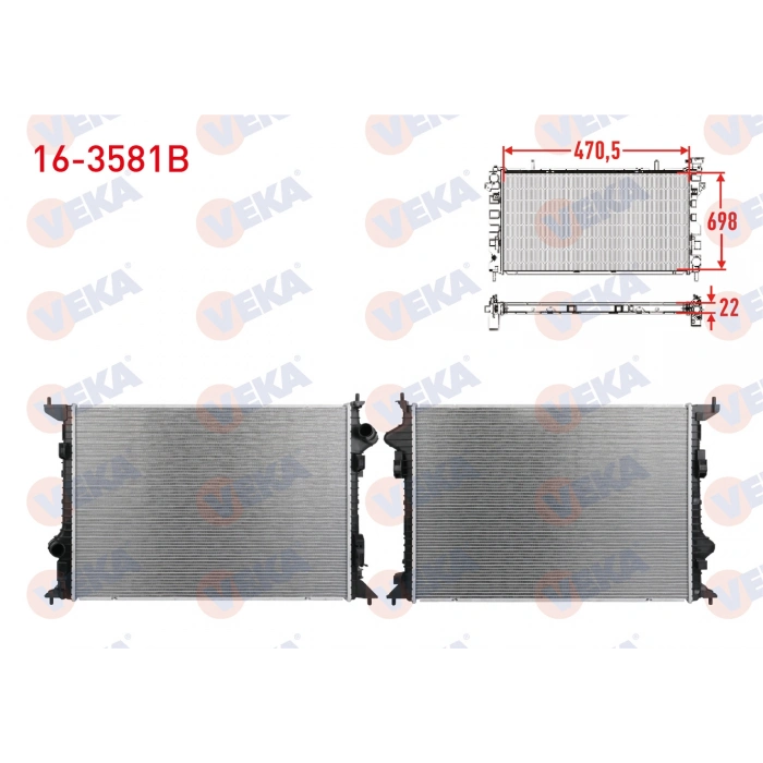 SU RADYATORU BRAZING RENAULT KADJAR 2018- / NISSAN QASHQAI 2018- / 1.5 D