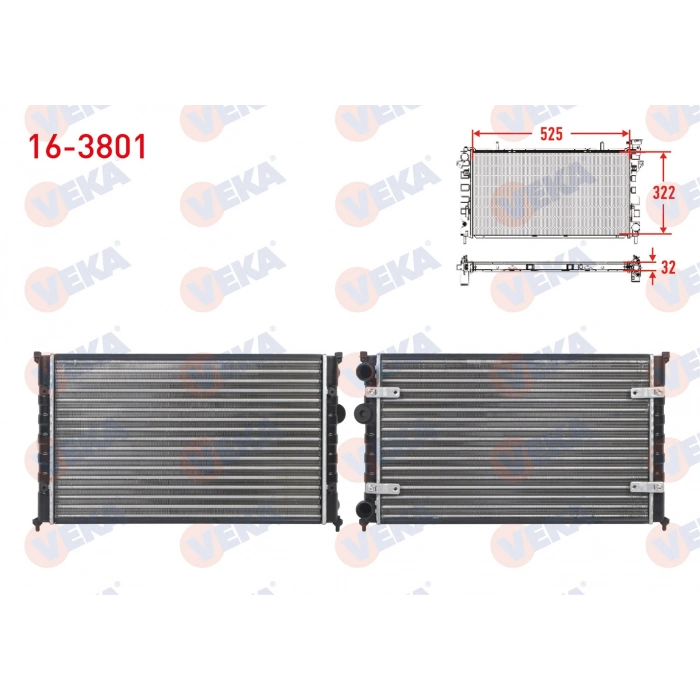 SU RADYATORU MEKANIK SEAT CORDOBA (6K2) 1.4 - 1.6 M-T 1999-2002/ IBIZA (6K1) 1.4 - 1.6i M-T 1999-2002 / VW POLO CLASSIC (6KV2) 1.4 - 1.6 M-T 1995-2001