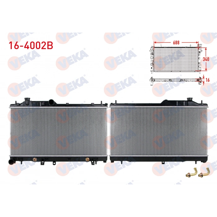 SU RADYATORU BRAZING SUBARU IMPREZA (GR) 1.5 A-T 2008-2012 / FORESTER (SH) 2.0 A-T 2008-2013 / LEGACY IV (BL,BP) 2.0 A-T 2005-2009