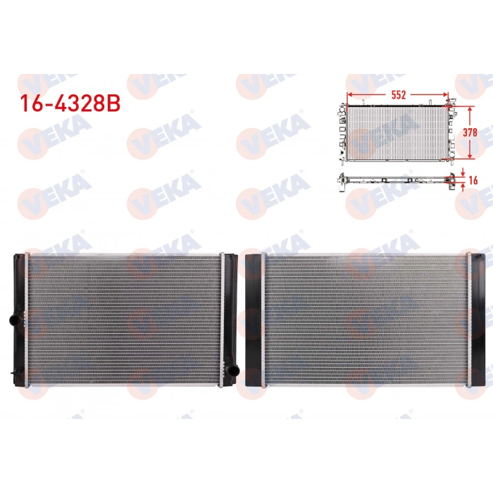 SU RADYATORU BRAZING TOTOYA COROLLA (E15_) 2007-2012/ COROLLA (E18_) 2012-2018/ AURIS (E15_) 2007-2012/ AURIS (E18_) 2012-2018 1.4 D-4D M-T AC+/-