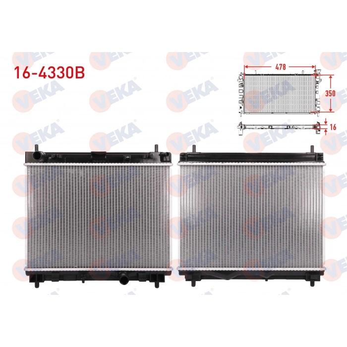 SU RADYATORU BRAZING TOYOTA YARIS (P13) 1.4 D-4D M-T AC+/- 2011-