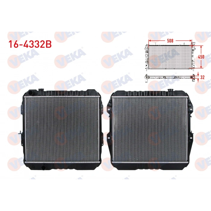 SU RADYATORU BRAZING TOYOTA HI-LUX PICK UP (_N_) 2.4 D LN85 M-T AC+/- 1983-2005