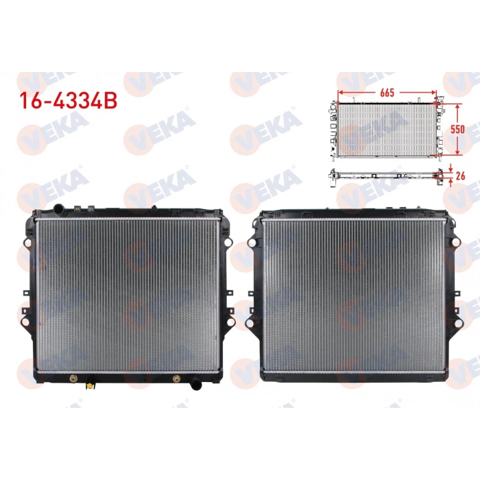 SU RADYATORU BRAZING TOYOTA HI-LUX VII PICK-UP REVO (_N1_) 2.4 D A-T AC+/- 2015-